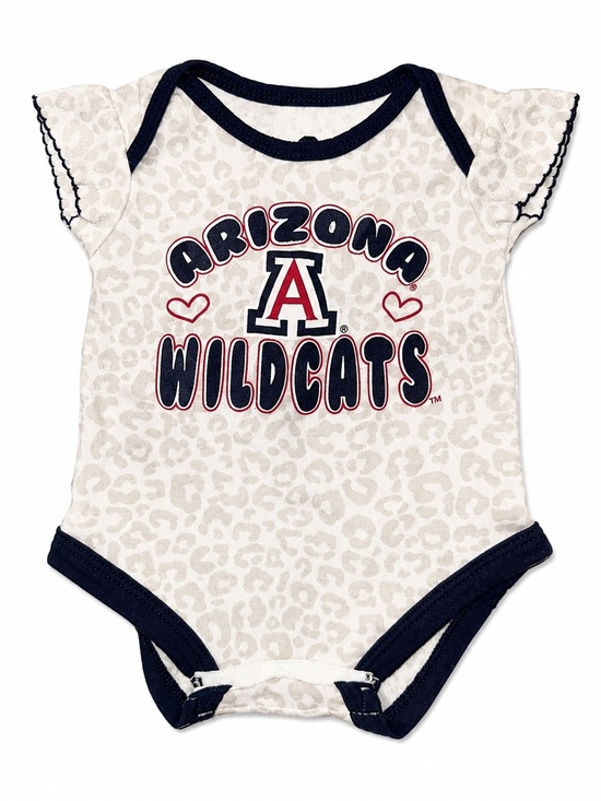 Team Athletics Other - Arizona Wildcats Infant One-Piece Bodysuit in Cream with Navy Trim